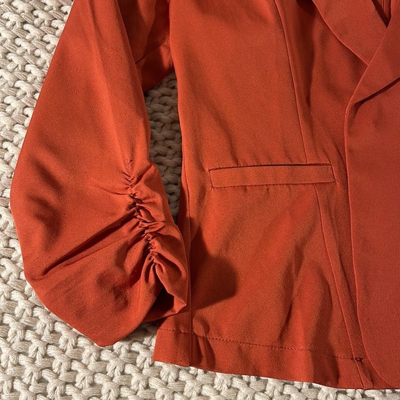 VINTAGE ORANGE RUST BLAZER - Picture 3 of 5